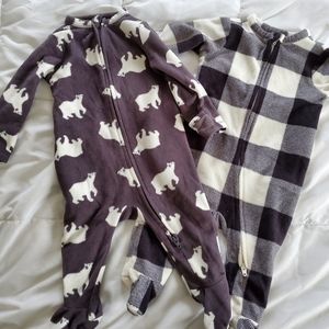2 Fleece onesies